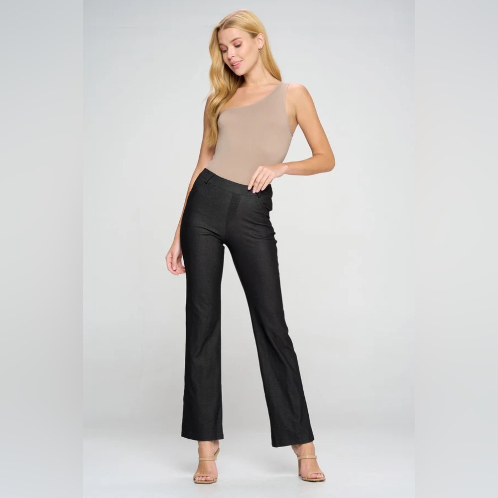 Black Flare Wide leg Jeggings NWT